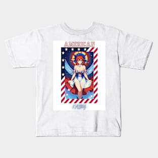 Patriotic Halo Fairy Kids T-Shirt